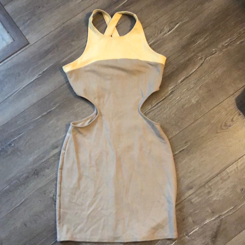Color Block cut out dress